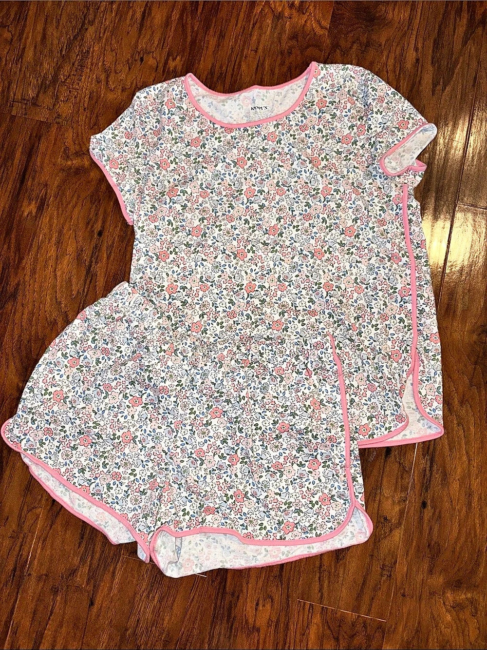Joyspun Floral Matching Set Pink & Blue Size Small